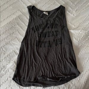dark gray mean girls sleeveless workout top